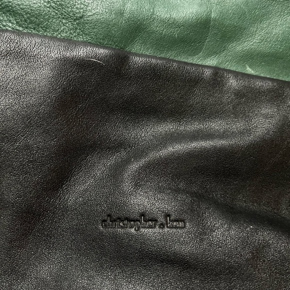 Two tone 100% leather bag green/black - crossbody bag - Picture 8 of 8